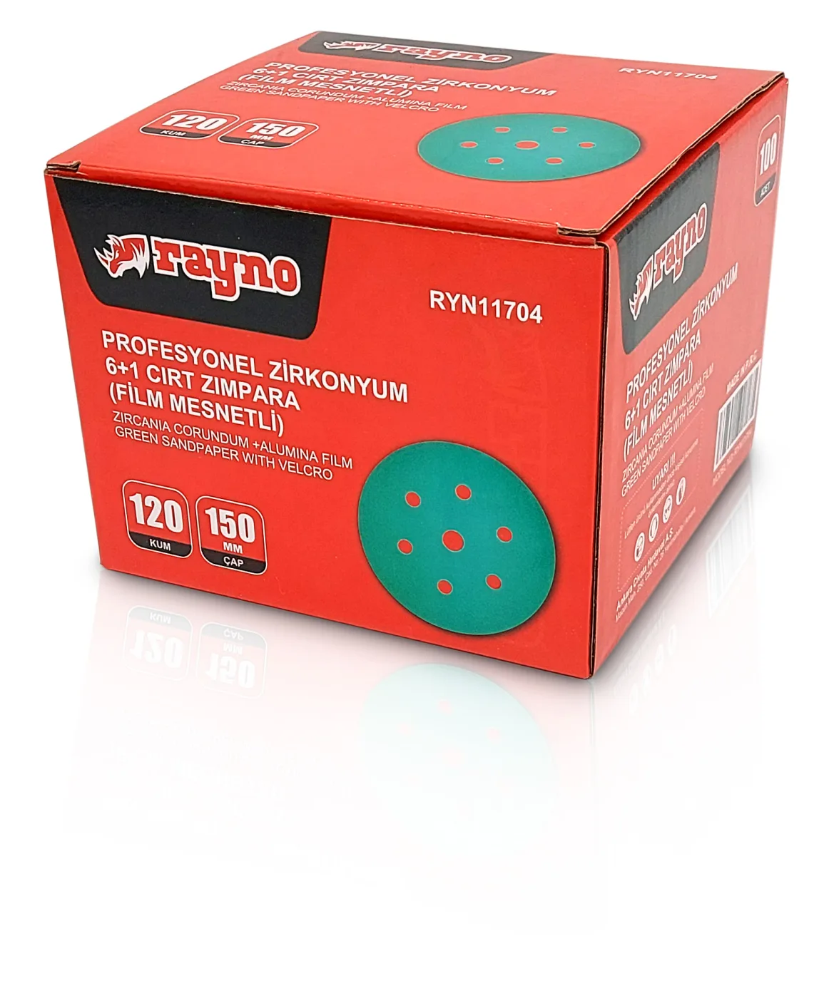 PROFESYONEL ALÜMİNYUM OKSİT (AO) DELİKSİZ CIRT ZIMPARA - 100 100/2000